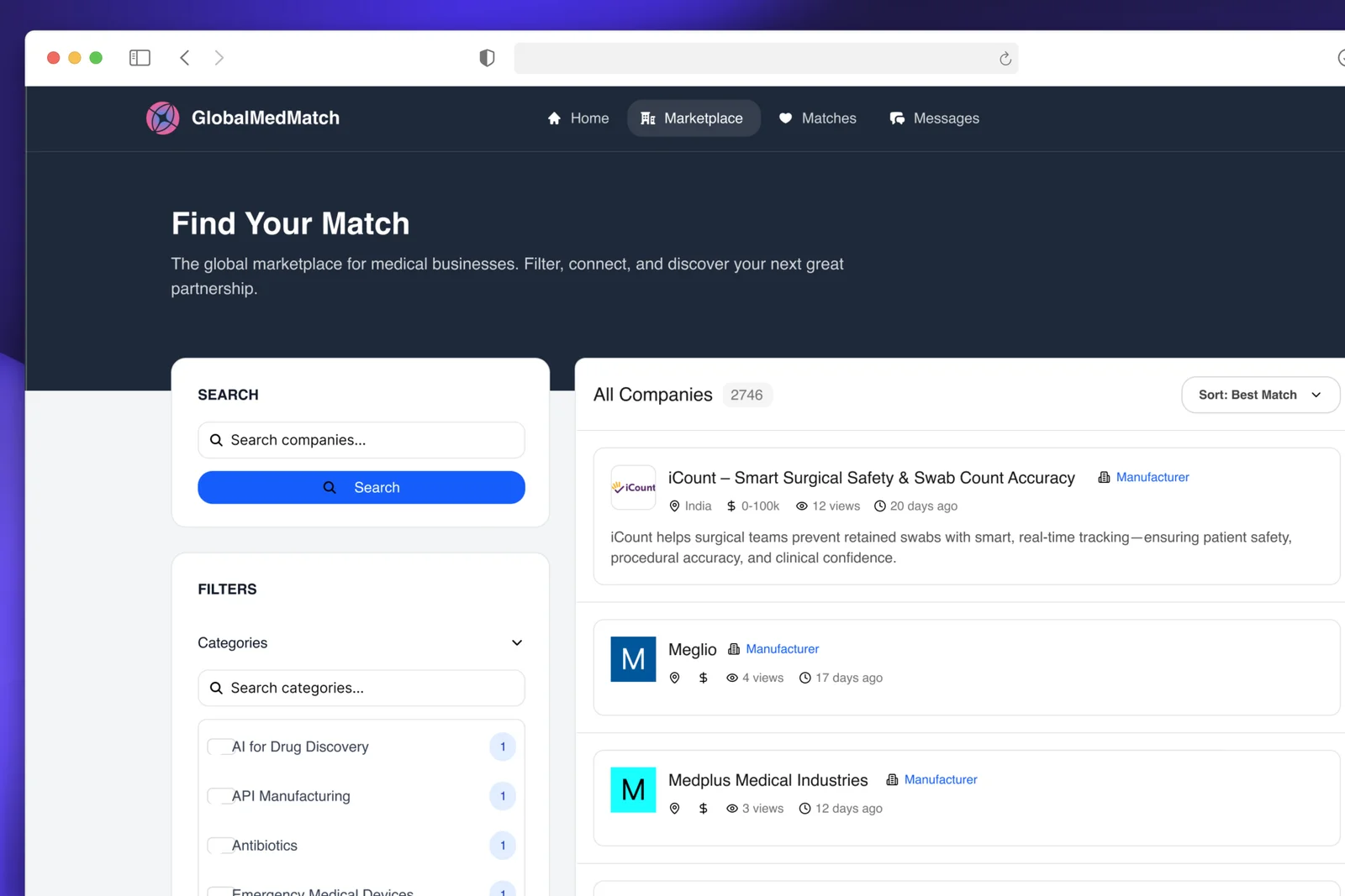 Marketplace Interface